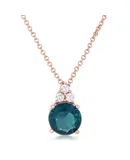 Simple Plated 9mm CZ Pendant