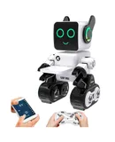 JJR/C Robot Toy for Kids, Remote and App Control Intelligent Programming RC Robot,White