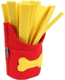 French Fries Dog Snuffle Toy, Pet Slow Feeder French Fries Training Squeaky Toy for Dog to Release Stress The Boring Time Kitten Toys