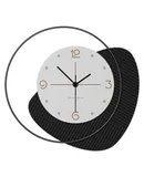 Netflix light luxury wall clock living room modern simple clock household fashion new clock hanging wall creative restaurant-【Environmental protection plate model + remote control LED light】Large：46*42.5CM