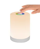 Bedside Lamp, Touch Dimmable LED Smart Night Light, Mood Light Desk Lamp, USB chargeable, Portable, Colour Change 256 RGB for Children, Bedroom, Camping (Warm White)