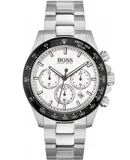 Reloj Hugo Boss Hombre | Coleccion Hero | Modelo 1513875 | Caja Redonda | Ø 43mm Acero inoxidable | Cierre Desplegable | Movimiento Cuarzo | Dial Blanco | Cristal Mineral | Correa Acero inoxidable Plateado | 50m / 5 ATM | Línea Casual