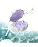 MACADAM Shell Ocean Wave Projector Light, Waves Vinyl Bluetooth Speaker with Mood Lamp, 7 Colors Waves Night Light for Bedroom Living Office ，Purple