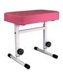 Keyboard Bench Piano Stool T Style Pink Thick Padded Cushion Seat | Height Adjustable 17 to 22 inch | Keyboard Chair (PU Leather)