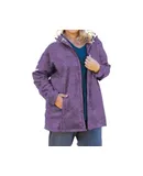 On The Plus Side Lyddie Hooded Zip Up Fleece Jacket - Plus Size In Royal Purple