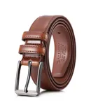 Gallery Seven Men's Traditional Single Leather Belt-Mahogany-44