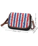 USA Independence Day Vintage Crossbody Bag for Women Medium Leather Hobo Bags Shoulder Bag Classic City Leather Satchels