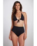 Maya Triangle Bikini Top in Black