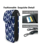 United States Air Force Logo, White Graphic Pu Leather Crossbody Phone Bag Card Slots Flip Phone Purse With Adjustable Strap 7.6x4.9inch