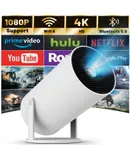 Mini Projector with WIFI 6 and Bluetooth-(White) HY300