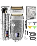 Ufree Electric Razor for Men Foil Shavers for Men, Hair Beard Trimmer for Men Grooming Shaving Kit Face，grey