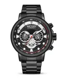 Men's Quartz Watch, Stainless Steel Strap Watch, Waterproof Luminous Calendar Multifunctional Business Watch