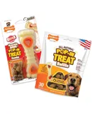 Power Chew Knuckle Bone Pop-in Treat-Toy with Refills, Treat Dispensing Pouch Toys for Dogs, Chicken Flavor, Medium Up to 35 lbs, 2 Pack