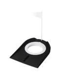 Indoor Putting Cup Putter Tool 17x13cm Compact with Flag Golf Training Tool for Outdoor Greens Backyard Cpe Black