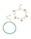 Anklet Bracelet Flower Anklet Multi Layer Beads Anklet Beach Anklet