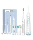 Water Dental Flosser Teeth Picks - Cordless Portable Flosser for Teeth, 5 Modes Sonic Electric Toothbrush, Upgraded Water Dental flosser Pick,White