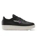 Womens Reebok CLUB C DOUBLE Cblack/Chalk/Laspin Size:7