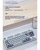 Attack Shark K86 Three-Mode RGB Bluetooth, 2.4G Wireless, Wired, with Display Screen, Customizable Hot-Swappable Mechanical Keyboard.