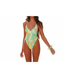 Kulani Kinis Plunge Cross Back One Piece In Sunkissed Soul