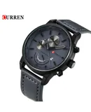 CURREN New Brand Fashion Quartz Men Watch PU Leather W/