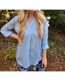 Renuar Woven Blouse In Celestine