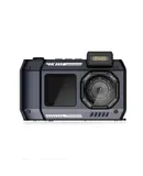 4K UHD Digital Camera with 32GB Card Rugged Waterproof Dustproof Shockproof Dual-Screen Selfie 10m Underwater Camera for Snorkeling Autofocus Point and Shoot Digital Camera-Black