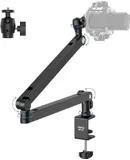 ULANZI TM01 Microphone Boom Arm Stand, with Cable Management Channels, Desk Clamp, Versatile Mounting and Fully Adjustable, perfect for Podcast, Streaming, Gaming, Home Office