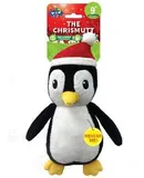 The Show and Tail, Chrismutt Penguin Pet Plush Soft Boa Toy for Dogs Cats with Squeaker Belly and Crinkle Crunch Arms Legs 9 Inch