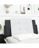 Headboard Cushion White and Black 39.4