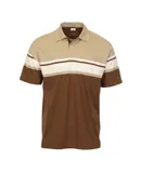 Gioberti Mens Stripe Short Sleeve Polo w/ Chest Pocket