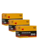 3x Kodak Kodacolor 200 Color Negative Film (35mm Roll Film, 36 Exposures)