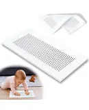 Baby Proofing Soft Silicone Vent Cover for Home Wall/Ceiling/Floor Register,Child Proof Floor Air Vent Deflector Cover,Catches Debris Hair & Prevents Creepy Crawlies,Easy Install, White