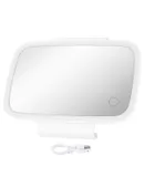 Car Cosmetic Mirror, LED Car Vanity Mirror with Retractable Back Clip