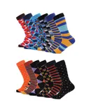Mio Marino Men's Retro Collection Dress Socks 6 Pack-Cool Collection-13-15