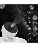 Galaxy Projector, 13 in 1 Planetarium Star Projector Realistic Starry Sky Night Light with Solar System Constellation Moon for Kids Adults Bedroom Ceiling Home Theater Living Room Decor-White