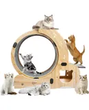 Interactive Cat Toys, Fast Rolling Ball in Play Mat, Automatic Motion Activated Moving Ball Hide and Seek Game for Indoor Exercise Kicker, 28 Inch Play Mat