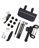 Bike Repair Tool Kits - Bicycle Repair Bag & 120 PSI Bike Pump or Saddle Bag Set, with 16 in 1 Bicycle Multitool, Bike Tire Levers Wrench, Portable Patches Fixes - Practical Cycling Accessories