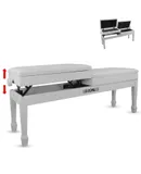 Duet Piano Bench 3.5 Inch Padded Cushioned Stool Wooden Heavy Duty Musician Chair w Storage