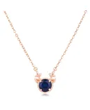 Reversible CZ Reindeer Pendant