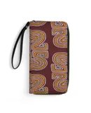 Mola De Panama Wallet for Womens PU Leather Zip Around Wallers Clutch Wristlet Travel Long Purse