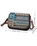 to My Husband Never Forget That I Love You Vintage Crossbody Bag for Women Medium Leather Hobo Bags Shoulder Bag Classic City Leather Satchels