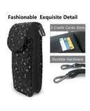 Space Stuff Planets Satellite Stars Pu Leather Crossbody Phone Bag Card Slots Flip Phone Purse With Adjustable Strap 7.6x4.9inch