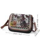 Cowboys Hat Boots Horseshoe Decorative Vintage Crossbody Bag for Women Medium Leather Hobo Bags Shoulder Bag Classic City Leather Satchels