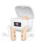 Rechargeable Hearing Aids For Seniors, Sound Amplifier With Noise Canceling Function, Digital Hearing Aid With Charging Case, Hearing Amplifier For Adults With Hearing Loss (Silver)