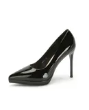 Lady/Patent Leather/Work Shoes/Fashion/Temperament/High Heels/Pointed Toe/Waterproof/Commuting/Solid Color