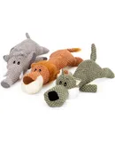 Pet Plush Animals Dog Squeak Toys Dog Chew Toys Pet Toys Combo Pet Soft Toy Frog Monkey Duck Small Medium Large Dog Toys Jollyes