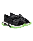 Balenciaga Track Sandal 'Black, White and Green Sole'