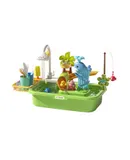 Upgraded Play Sink with Running Water, Color Changing Play Kitchen Sink Toy with Electric Faucet, Dishwasher