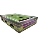 NCAA LSU Tigers Cat Scratcher Box, Game Day Cat Toy, NCAA Football Field Designed Cat Scratcher and Lounge, Stimulating Cat Game