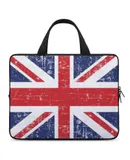 Grunge Uk Flag British Flag Laptop Bag Women Man 10 12 13 15 17 Inch Office Notebook Travel Computer Handbag Waterproof Bag Notebook Cover